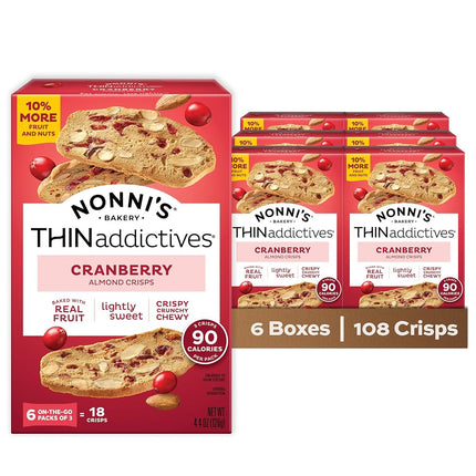 Thin Addictives Cranberry Almond Thins, 4.4 Ounce 