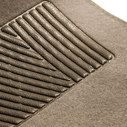 FH Group F14403BEIGE Beige Carpet Floor Mat with Heel Pad (Deluxe), Beige