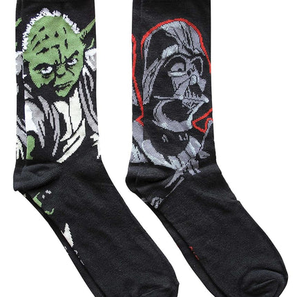 Star Wars Darth Vader Yoda Casual Crew Sock Set Pack of 2