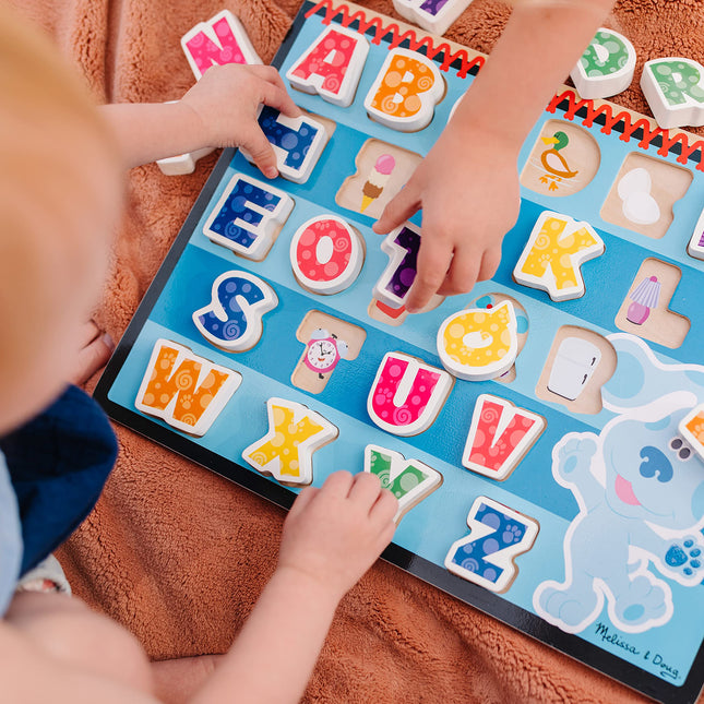 Melissa & Doug Blue's Clues & You! Wooden Chunky Puzzle - Alphabet