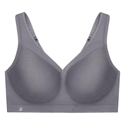 Glamorise MagicLift Seamless Sports Wirefree Bra 1006 (Women's & Women's Plus) Charcoal Gray