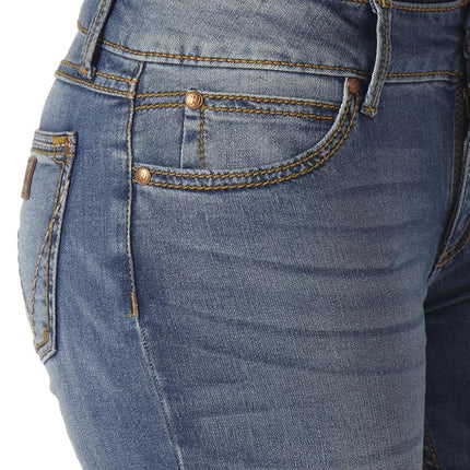 Wrangler Women's Retro Mae Rise Stretch Boot Cut Jean, Wash Mid, 7-34