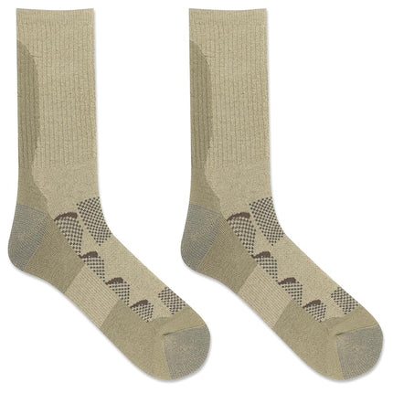 Merrell Unisex's Men's and Women's Moab Hiking Mid Cushion Socks-Moisture Wicking & Arch Support, Crew-Oatmeal, M-L
