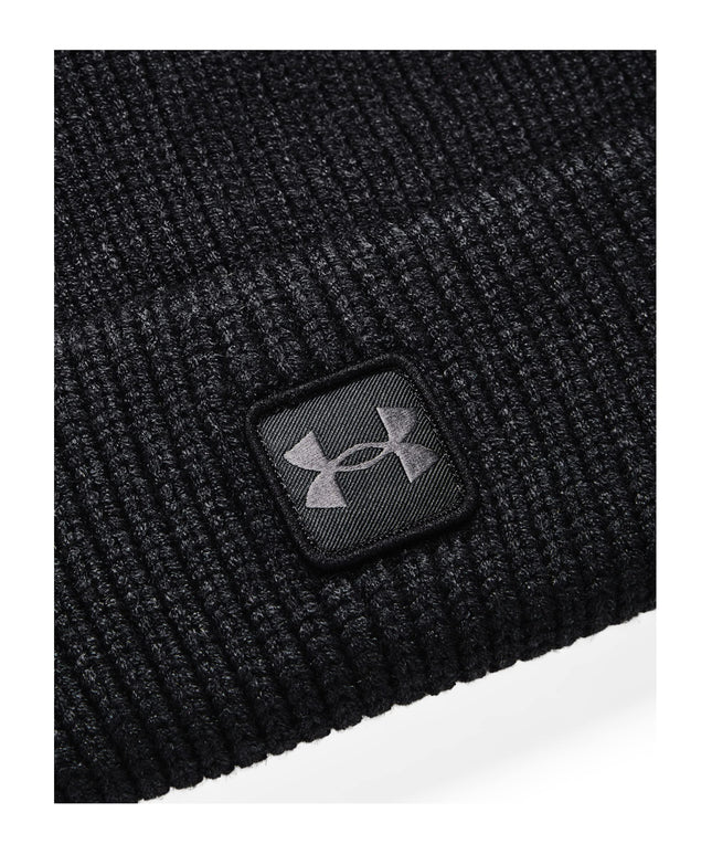 Gorro de punto acanalado Under Armour Halftime para hombre, (001) negro / gris jet, talla única