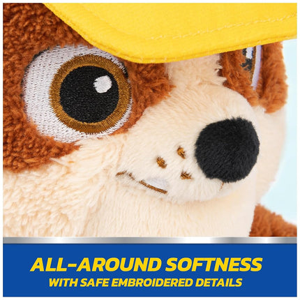 GUND Paw Patrol Official Rubble Take Along Buddy Plush Toy, Premium Stuffed Toy from 1 Year Old, Yellow/Brown, 33 cm
