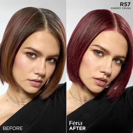 Feria Power Reds Hair Color, R57 Intense Medium Auburn (Packaging May Vary)