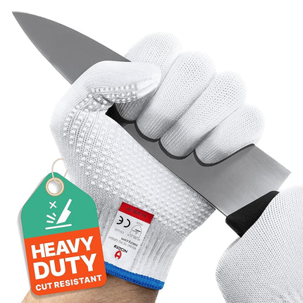 NoCry Cut Resistant Protective Work Gloves with Ru