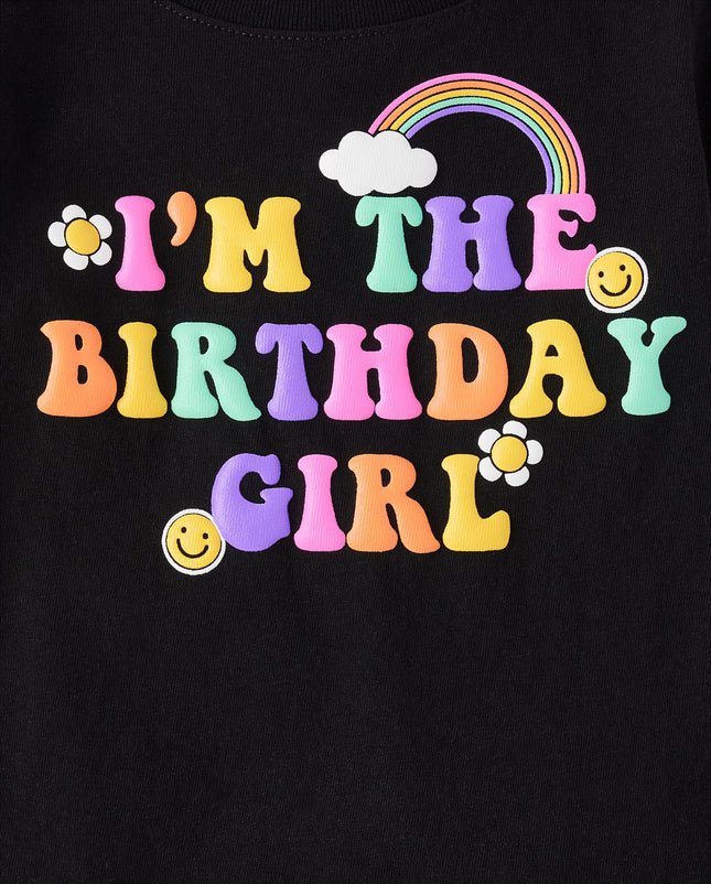 Lot de T-shirts graphiques assortis à manches courtes The Children's Place pour bébés filles et jeunes enfants, I'm Birthday Girl/Licorne, 12-18 mois