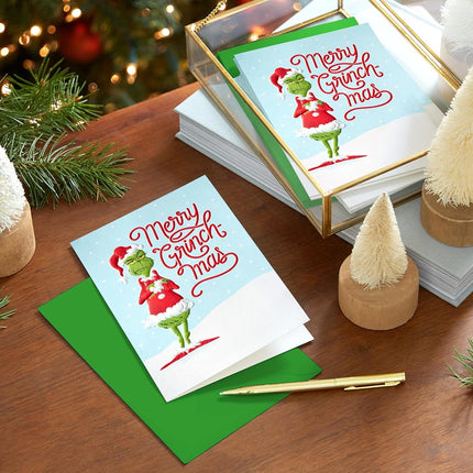 Hallmark Dr. Seuss Boxed Christmas Cards, Merry Grinchmas (16 Cards and 16 Envelopes)