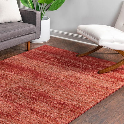 Unique Loom Del Mar Collection Area Rug - Lucille (Rectangular 4' 0" x 6' 0", Terracotta/Red)