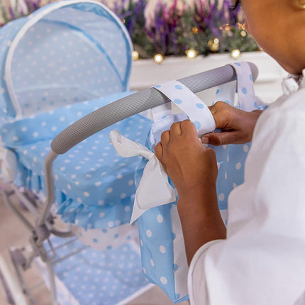 JC Toys | Berenguer Boutique | Royal Pram in Blue | Ages 3+