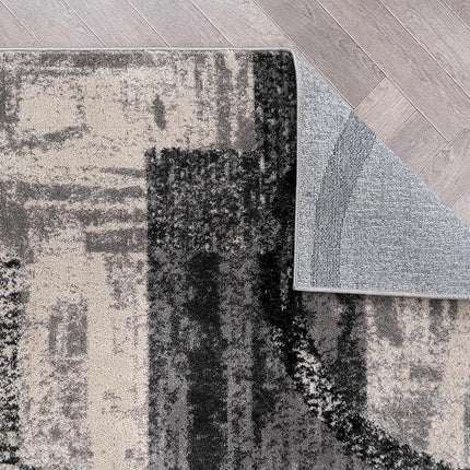 Rugshop Contemporary Circle Design Runner Rug, Non-Shedding Carpet for Hallway, Kitchen, or Entryway, Cream, 2' x 7'2"
