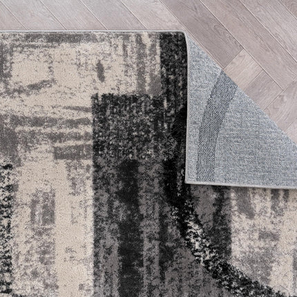 Rugshop Contemporary Circle Design Runner Rug, Non-Shedding Carpet for Hallway, Kitchen, or Entryway, Cream, 2' x 7'2"