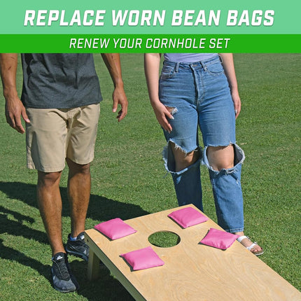 GoSports Cornhole Bean Bags Set of 4 - Regulation All Weather - Classic Pink