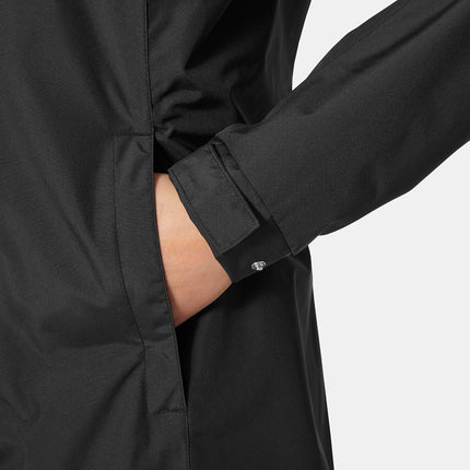 Helly Hansen Women's Aden Long Waterproof Jacket, Black, XS