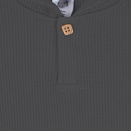 Gerber baby-boys Toddler 2-piece Waffle Hooded Top & Jogger Set, Grey, 12 Months