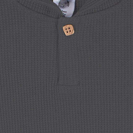 Gerber baby-boys Toddler 2-piece Waffle Hooded Top & Jogger Set, Grey, 12 Months