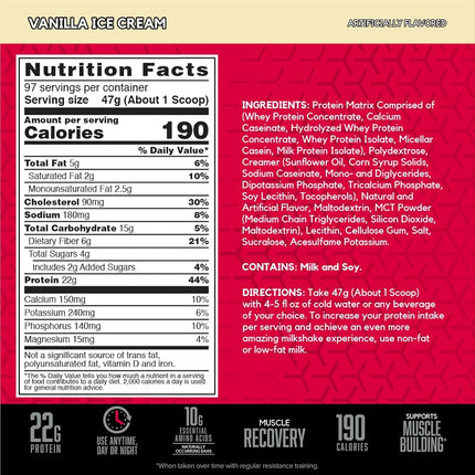 BSN SYNTHA-6 Ultra Premium Protein Blend, Vanilla Ice Cream, 4.56kg 97, Servings