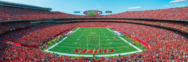 Masterpieces 1000 Piece Sports Jigsaw Puzzle - NFL Kansas City Chiefs Endzone View Panoramic - 13"x39"