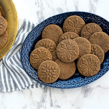 Nordic Ware Starry Night Cast Cookie Stamps, 3-inch Rounds, Silver