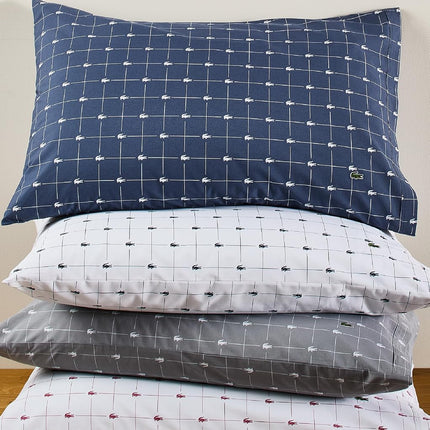 Lacoste Printed Percale Sheet Set King Slice Baroque Rose