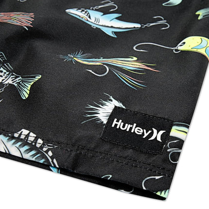 Hurley Boys' Pull on Swim Trunks, Black/Allure, 5