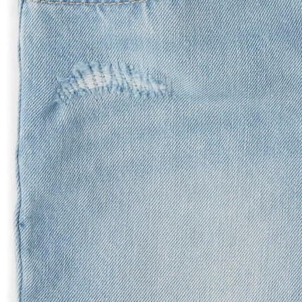 The Children's Place Girls' Distressed Denim Midi Short, Serena Wash/Cloudless Wash 2-Pack, 5