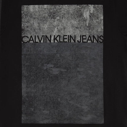 Calvin Klein Boys Crew Neck Tee Shirt T, Big Stipple Black, 10-12