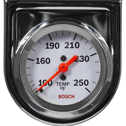 Bosch SP0F000045 Style Line 2 Mechanical Water/Oil Temperature Gauge (White Dial Face, Chrome Bezel)