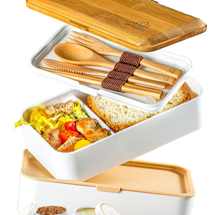 Umami Bento Box Adult All-in-1 w/4 Utensils, Big S