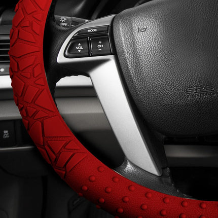 FH Group FH3002BURGUNDY Housse de Volant Rouge Bourgogne (Silicone avec Picots & Motif Massage - Convient à la Plupart des Voitures, Camions, SUV ou Vans)