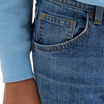 Wrangler Authentics Pantalón Jean de Corte Recto para Niño, Victoria Blue, 4