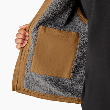Dickies, Men's, Sherpa Lined Duck Vest, Brown Duck, M