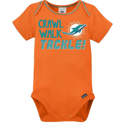 Gerber Body de manga corta unisex para bebé de 3 unidades, talla estándar de la NFL, color del equipo, 3-6 meses