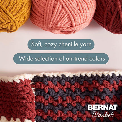 Bernat Blanket Tweeds Ivory Tweed Yarn - 2 Pack of 10.5oz/300g - Polyester - #6 Super Bulky - 220 Yards - Knitting, Crocheting, Crafts & Amigurumi, Chunky Chenille Yarn