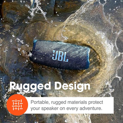 JBL Charge 5 (Bleu sarcelle) + Ensemble avec câble tressé USB-C de recharge et synchronisation Case Logic (1,8 m, gris)