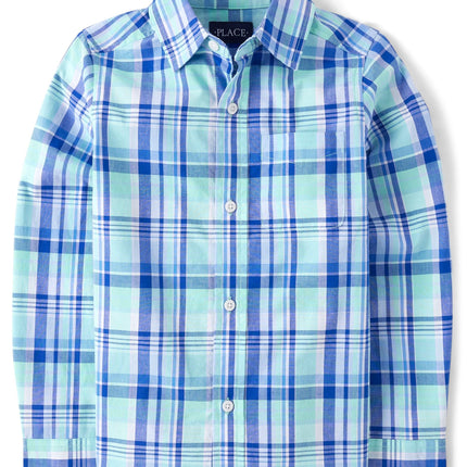 The Children's Place Boys' Long Sleeve Button Down