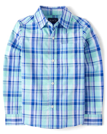 The Children's Place Boys' Long Sleeve Button Down