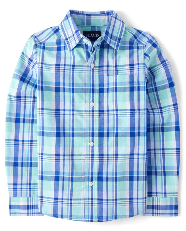 The Children's Place Boys' Long Sleeve Button Down