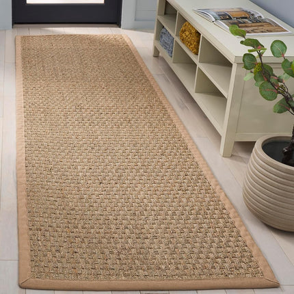 Safavieh Natural Fiber Rug for Living Room, Dining Room, Bedroom - Natural Fiber Collection, Short Pile, in Natural and Beige, 76 X 122 cm
