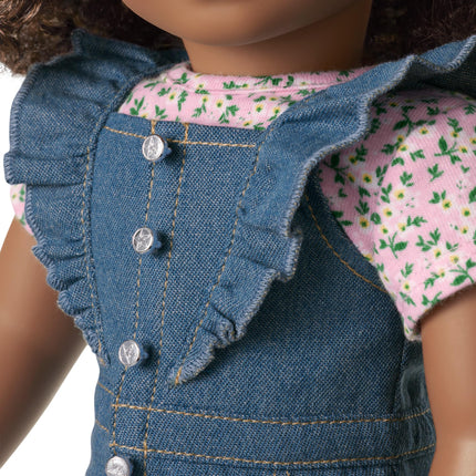 American Girl Western Flowers Denim Jumpsuit