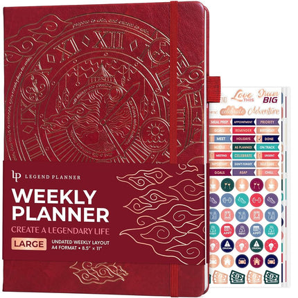 Legend Planner Undated, Weekly & Daily Goal Journa