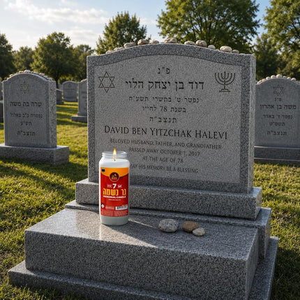 Ner Mitzvah 7 Day Yartzeit Candle - Kosher Yahrtzeit Memorial and Yom Kippur Candle in Plastic Holder