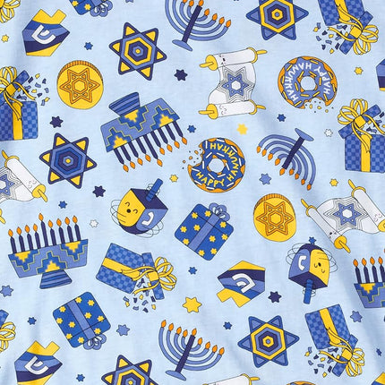 The Children's Place Baby Girls Family Matching Christmas Holiday Sets, Snug Fit 100% Cotton, Pajama Set, Hanukkah, 8 US