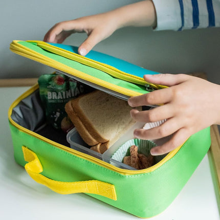 Wildkin Lunch Box Bag for Kids – Lightweight, Reusable & Insulated for Hot or Cold Snacks – Ideal for School & Travel - Monster Green