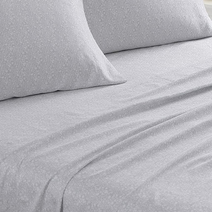Laura Ashley Home - King Sheets, Soft Sateen Cotton Bedding Set - Sleek, Smooth, & Breathable Home Decor, Grey