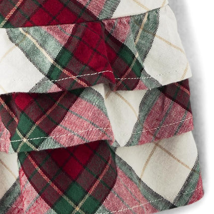 Gymboree Girls' and Toddler Christmas Holiday Dresses Seasonal, Apple Plaid, 12-18 Months