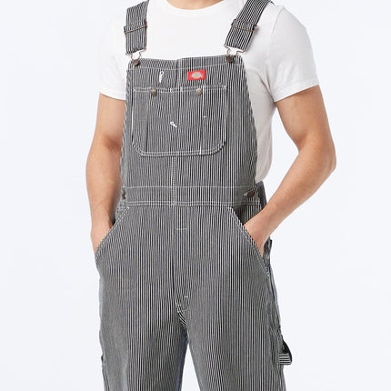 Petos grandes Dickies para hombre, raya Hickory, 48x30