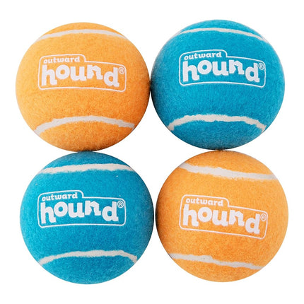 Outward Hound Tennis Ballz Fetch Dog Toy - 4 Pack