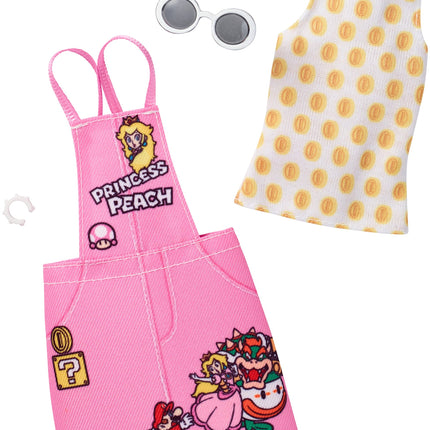 Barbie Super Mario White Shirt and Pink Jumper Pac